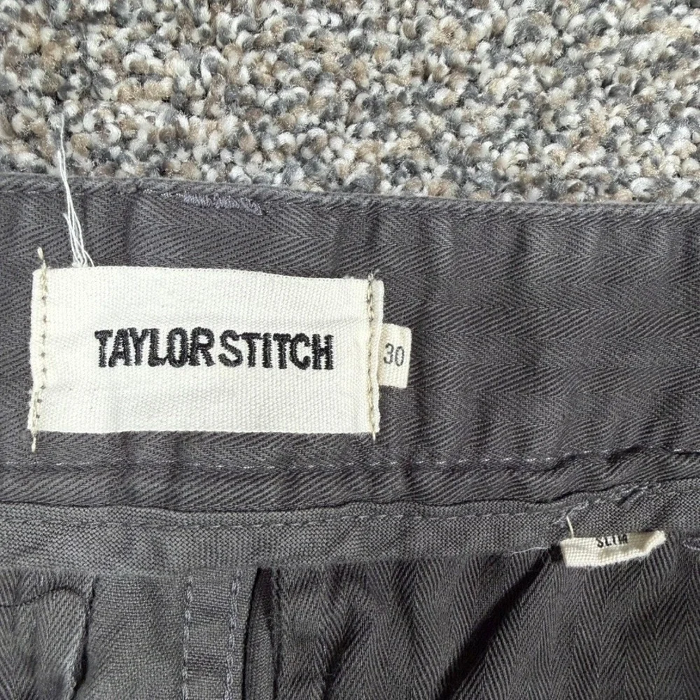 Taylor Stitch Foundation Pant Men 30 Slim Fit Charcoal Grey Organic Cotton Chino